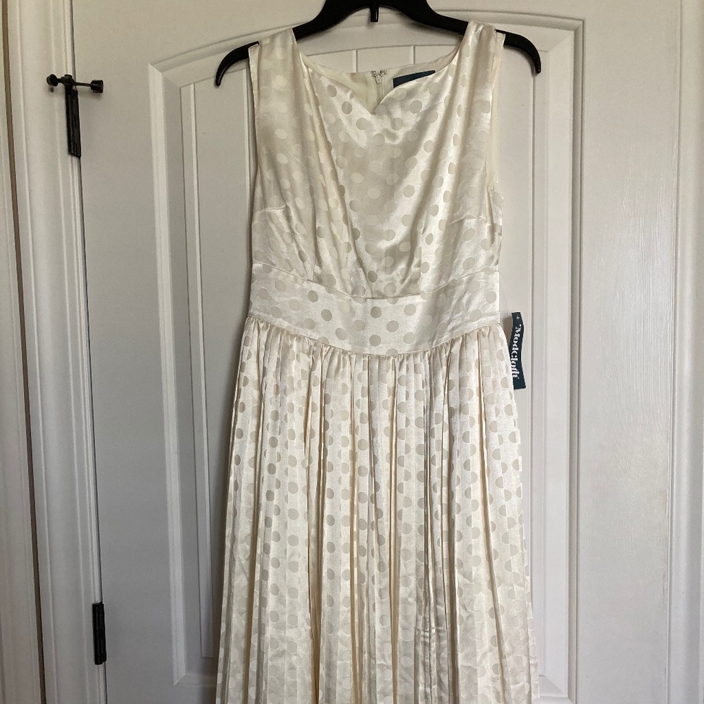 ModCloth Always in my dots fit and flare dress